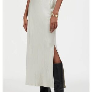 NWT madewell satin maxi slip skirt